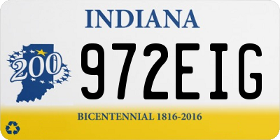 IN license plate 972EIG