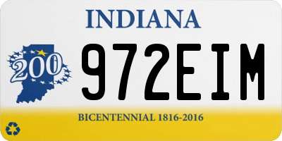 IN license plate 972EIM