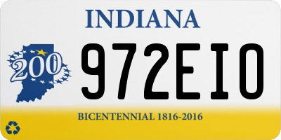 IN license plate 972EIO