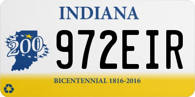 IN license plate 972EIR
