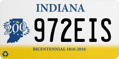 IN license plate 972EIS