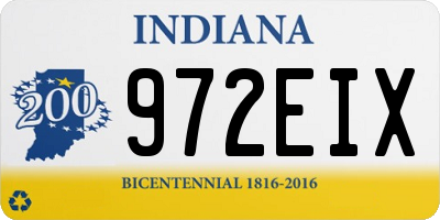 IN license plate 972EIX