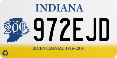 IN license plate 972EJD