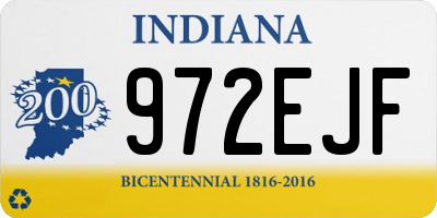 IN license plate 972EJF