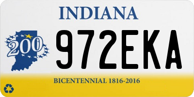 IN license plate 972EKA