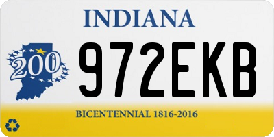 IN license plate 972EKB