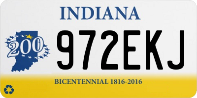IN license plate 972EKJ