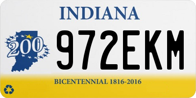 IN license plate 972EKM