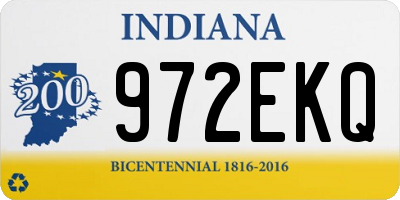 IN license plate 972EKQ