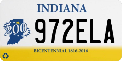 IN license plate 972ELA