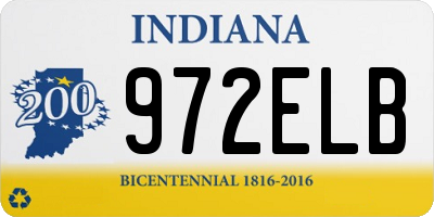IN license plate 972ELB