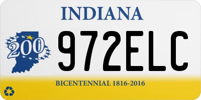 IN license plate 972ELC
