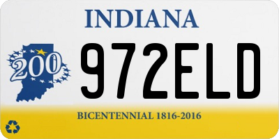 IN license plate 972ELD