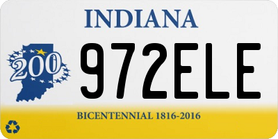 IN license plate 972ELE