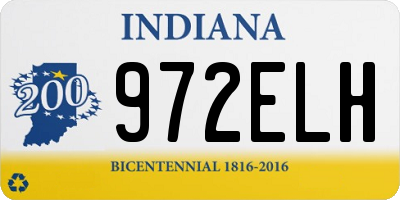 IN license plate 972ELH