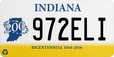 IN license plate 972ELI