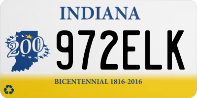 IN license plate 972ELK