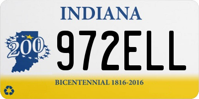 IN license plate 972ELL