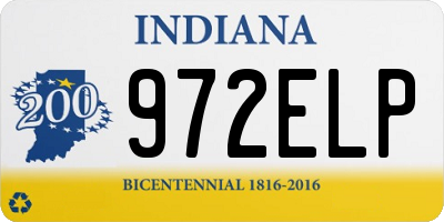 IN license plate 972ELP