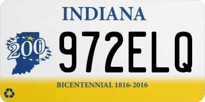 IN license plate 972ELQ