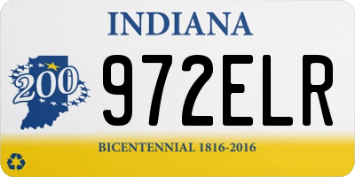 IN license plate 972ELR
