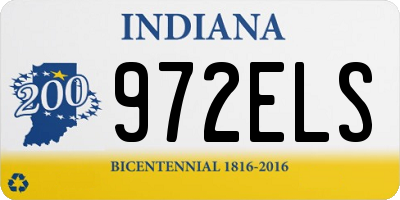 IN license plate 972ELS