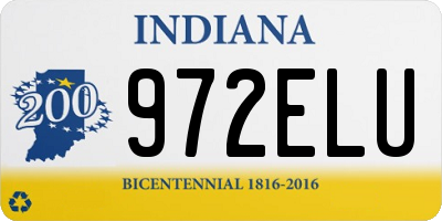 IN license plate 972ELU