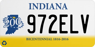 IN license plate 972ELV