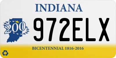 IN license plate 972ELX