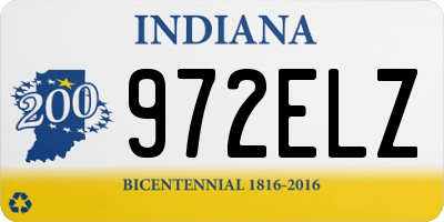 IN license plate 972ELZ