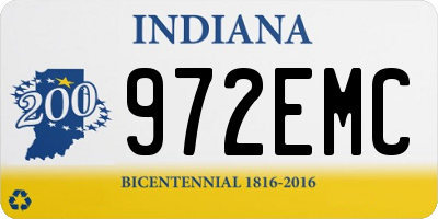 IN license plate 972EMC