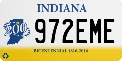 IN license plate 972EME