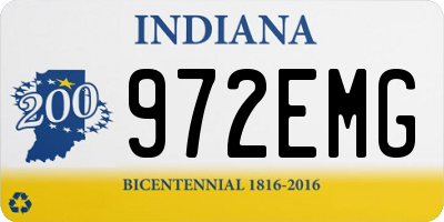 IN license plate 972EMG
