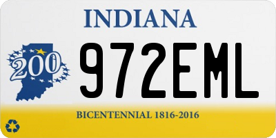 IN license plate 972EML