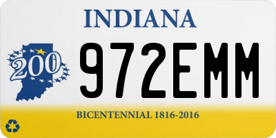 IN license plate 972EMM
