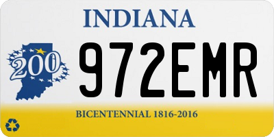 IN license plate 972EMR