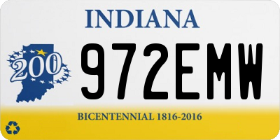 IN license plate 972EMW