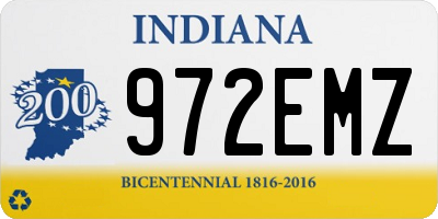 IN license plate 972EMZ