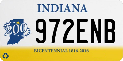 IN license plate 972ENB