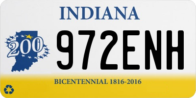 IN license plate 972ENH