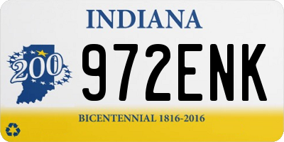 IN license plate 972ENK