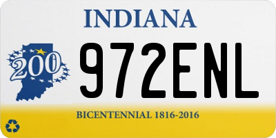 IN license plate 972ENL