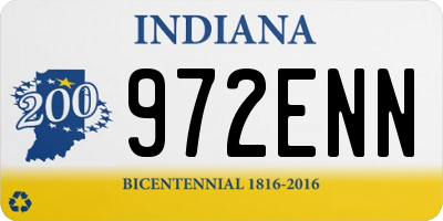 IN license plate 972ENN