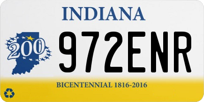 IN license plate 972ENR