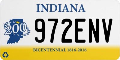 IN license plate 972ENV