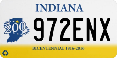 IN license plate 972ENX