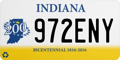 IN license plate 972ENY