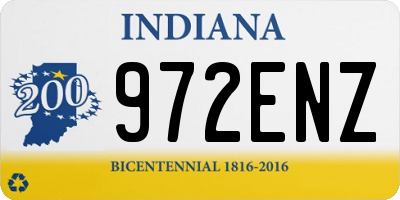 IN license plate 972ENZ