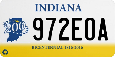 IN license plate 972EOA