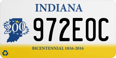 IN license plate 972EOC